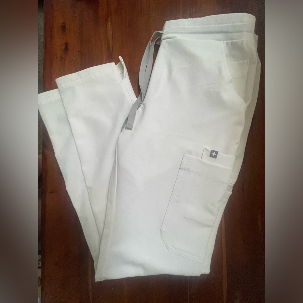 Figs Women's White Boot Cut Pants